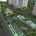 Fire Rescue Access Area With Clear Ground Markings And Green Safety Surroundings