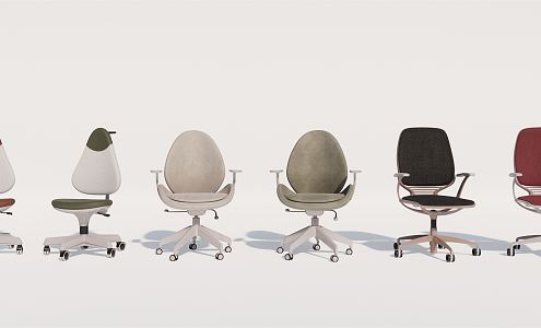 Modern office chair child seat 3d model