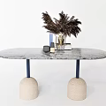 Modern Dining Table Side Table Side Table Decorative Table Wall Table Display Table End View Table Plant Vase Ornaments 3d model