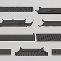 Traditional Chinese Roof Tiles With Various Eaves Shapes And Decorative Designs