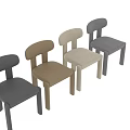 Modern Minimalist Boucle Upholstered Dining Chair With Multiple Neutral Color Choices For Warm Home Interior