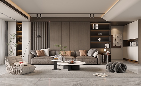 modern living room 3d model