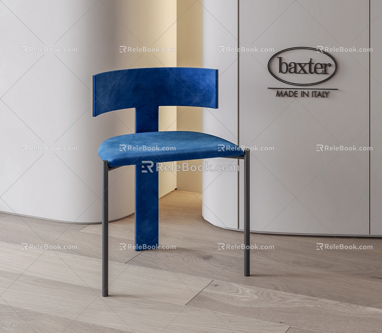 Baxter Zefir Dining Chair Single Chair 3d model