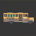 Yellow School Bus With Solar Panels And School Sign 3D Model Design
