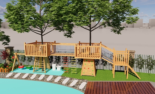 Modern Amusement Equipment Kindergarten Venue 3d model