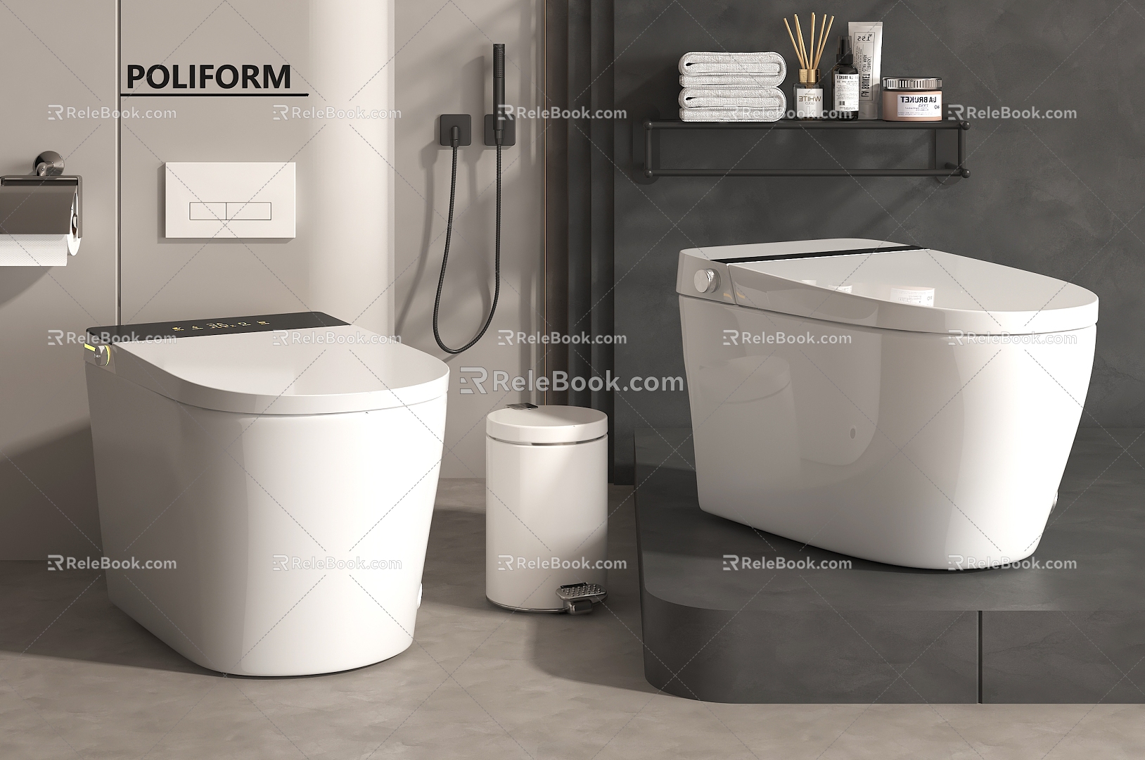 Smart toilet toilet 3d model