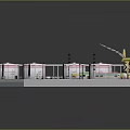 Industrial Storage Tank Facility Layout With Green Areas Vehicles And Equipment Model