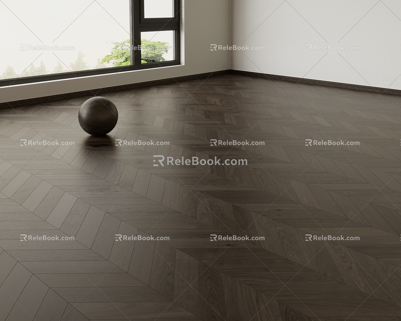 Walnut Flooring Herringman Laying Log Color Flooring Wood Flooring 3d model