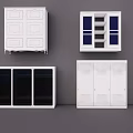 Modern White Wardrobe Designs With Glass And Solid Panel Door Styles For Storage