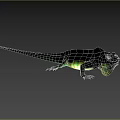 lizard cold-blooded reptile chameleon 3d model