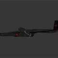 Dark Sci-Fi Aircraft with Multiple Wings Thrusters and Complex Textures on Gray Gradient Background 3d model