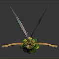 Tinker Bell Game Movie Character With Green Leaf Dress Transparent Iridescent Wings And Blonde Hair