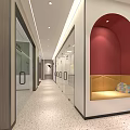 Modern Weibang Center Reception Area With Round Tables Chairs And Ceiling Lighting