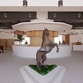 Shopping Mall Retail Store With Cloud Decor Wooden Shelves And Animal Shaped Displays
