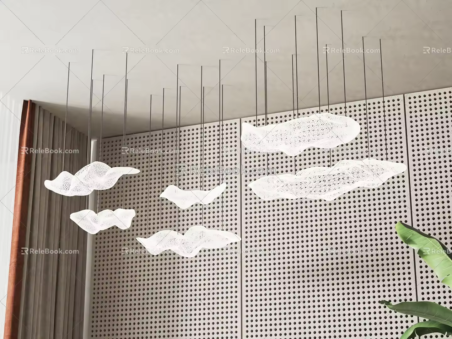 Modern chandelier chandelier combination 3d model