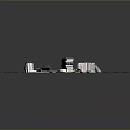 Various Design Stickers Scattered And Neatly Arranged On Gray Background