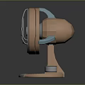Air Cooler Fan 3D Model Design With Metal Grille And Circular Base