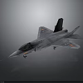 Aerospace Gray Fighter Jet Model With Streamlined Design And Detailed Military Features