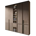 Modern Wooden Entryway Side Cabinet With Built in Shelves Storage And Lighting Design