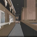 Modern Chinese Hot Pot Restaurant Interior With Wooden Slat Ceiling Lattice Partition And Booth Seating