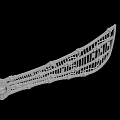 White Curved 3D Model With Intricate Lattice Structure And Hollow Design