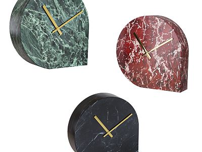 Marble clock Modern clock 3d model