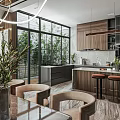 Modern Living Dining Area Interior Design With Sofa Coffee Table TV Netflix And Plants