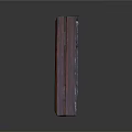 Wooden Decorative Ornament Set Featuring Carved Lattice Pattern And Reddish Brown Finish