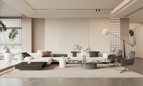 modern living room 3d model