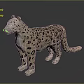 Decorative Standing Leopard Figurine With Beige Fur And Black Spots Design
