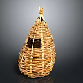 Handmade Woven Teardrop Shaped Household Basket For Practical Storage And Decorative Use