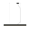 Modern Linear Pendant Light Design With Sleek Black And White Hanging Bars 3d model
