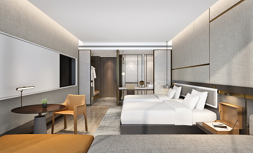 Hotel Rooms Modern Rooms 3d model