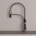 Stylish Metal Faucet Collection With Various Spout And Handle Designs On Exhibition Shelf