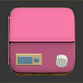 Cute Pink And White Cartoon Milk Box Character With Smiling Face Legs And Arms