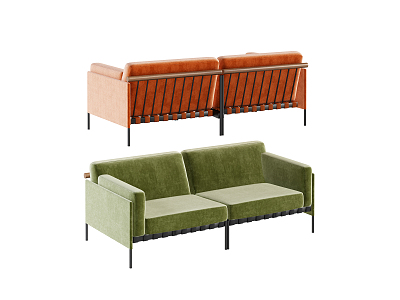 Modern double sofa 3d model