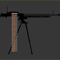 Browning Machine Gun Browning Gatling White Machine Gun Machine Gun Bullet Military 3d model