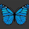 Modern Butterfly Colored Butterfly Tabby Butterfly Leaf Butterfly 3d model