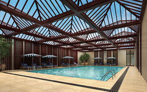 Southeast Asia Swimming Pool 3d model