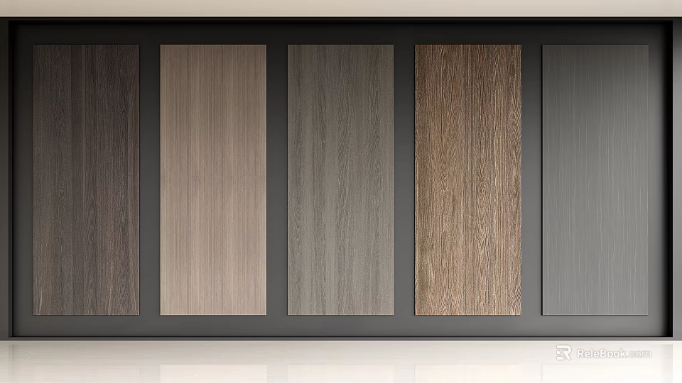 Various Wooden Wall Panels For Interior Design With Different Textures And Colors 3d model 