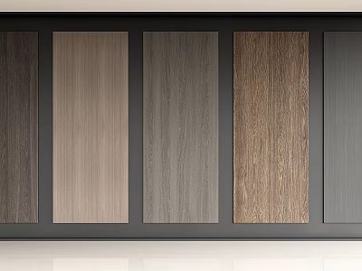 Various Wooden Wall Panels For Interior Design With Different Textures And Colors 3d model