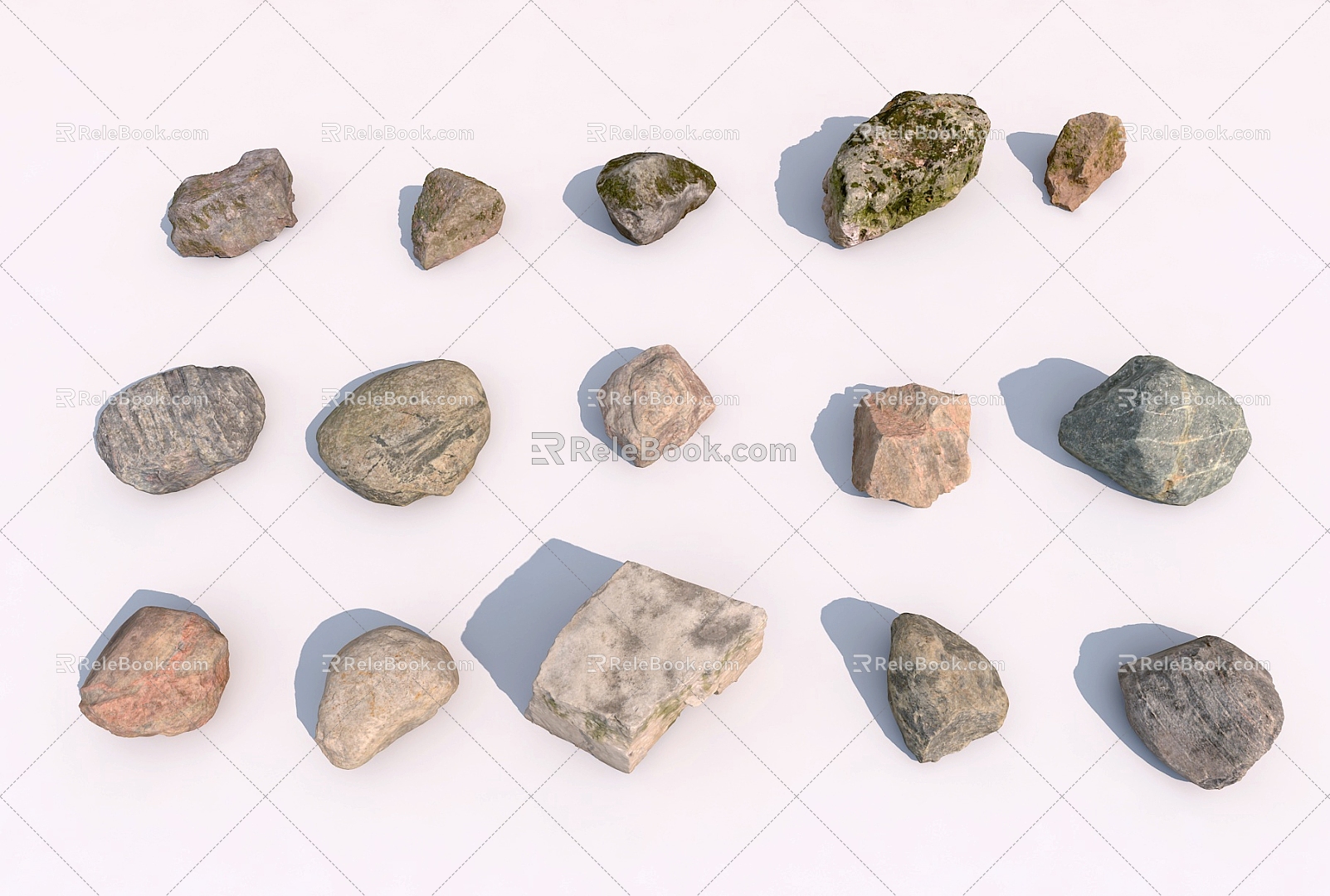 stone rock stone 3d model