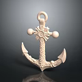 Decorative Anchor With Intricate Carvings And Ornate Design For Water Vessels