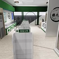 TANGDAJING Pharmacy Exterior And Interior With Green White Design And Glass Doors