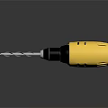 Yellow Electric Drill Power Tool For Professional Hardware Applications And Home Use 3d model