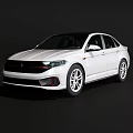 White Modern Sporty Sedan With Sleek Body Lines Alloy Wheels And LED Headlights