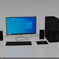 Modern Desktop Computer System With Monitor Tower Speakers Keyboard And Mouse