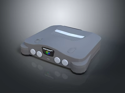 Nintendo Modern Gray Electronic Gaming Console With Multiple Buttons And Display Screen 3d model