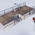 Concrete Piers and Bridges 3d model