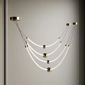 Modern Luxury Chandelier With Gold Metal Structure And White Multi Layer Spherical Design